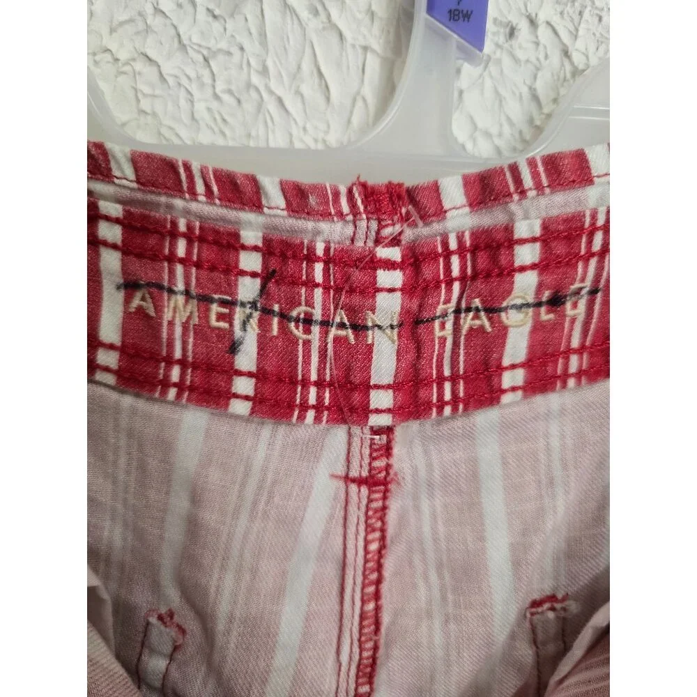 American Eagle Striped Tie-Front Womens Shorts‎ Size 18W